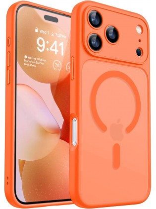 Magnetic Matte Shockproof Phone Case for ip17 pro max – Full Camera Protection-orange Magnetic Matte Shockproof Phone Case for ip17 pro max – Full Camera Protection-orange