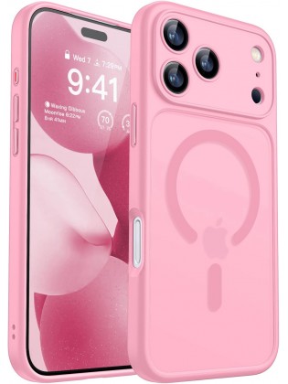 Magnetic Matte Shockproof Phone Case for ip17 pro max – Full Camera Protection-Pink Magnetic Matte Shockproof Phone Case for ip17 pro max – Full Camera Protection-Pink