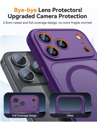 Magnetic Matte Shockproof Phone Case for ip17 pro – Full Camera Protection-Modena