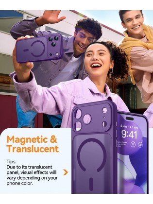 Magnetic Matte Shockproof Phone Case for ip17 pro – Full Camera Protection-Modena