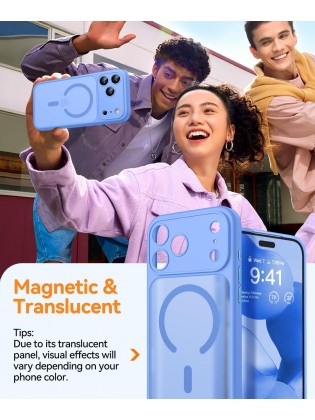 Magnetic Matte Shockproof Phone Case for ip17 pro – Full Camera Protection-Aquamarine