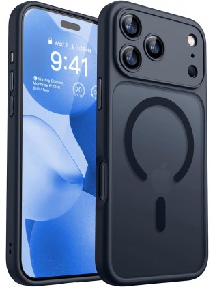 Magnetic Matte Shockproof Phone Case for ip17 pro max– Full Camera Protection-Black Magnetic Matte Shockproof Phone Case for ip17 pro max– Full Camera Protection-Black