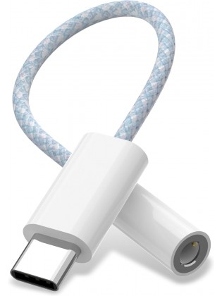 USB C to 3.5mm Headphone Jack Adapter-Blue (Not shipped alone)