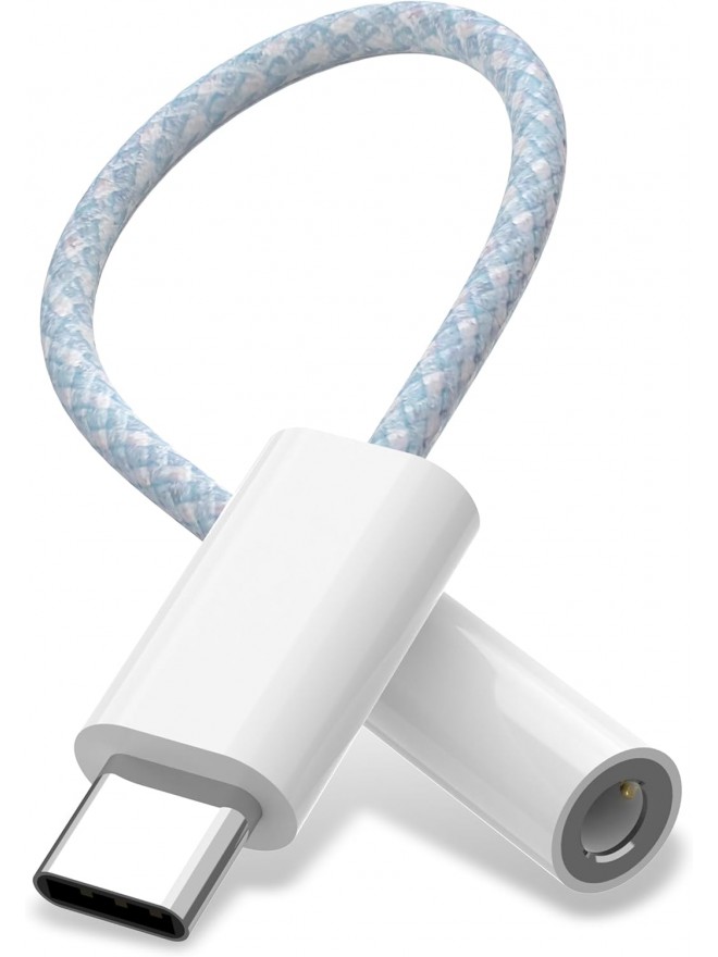 USB C to 3.5mm Headphone Jack Adapter-Blue (Not shipped alone)