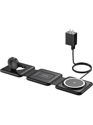 compatible with the brand iphone :Magnetic Wireless Charger for iPhone: Fodable 3 in 1 Charging Station 