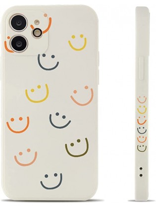 280 Smile Face Cute Painted Design Soft Liquid Silicone  Slim Soft Flexible TPU Rubber 